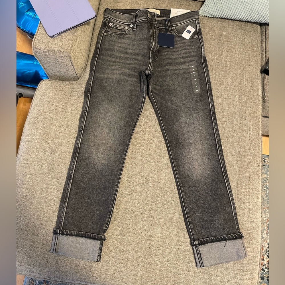 GAP Stretch High Rise Slim Straight Jeans